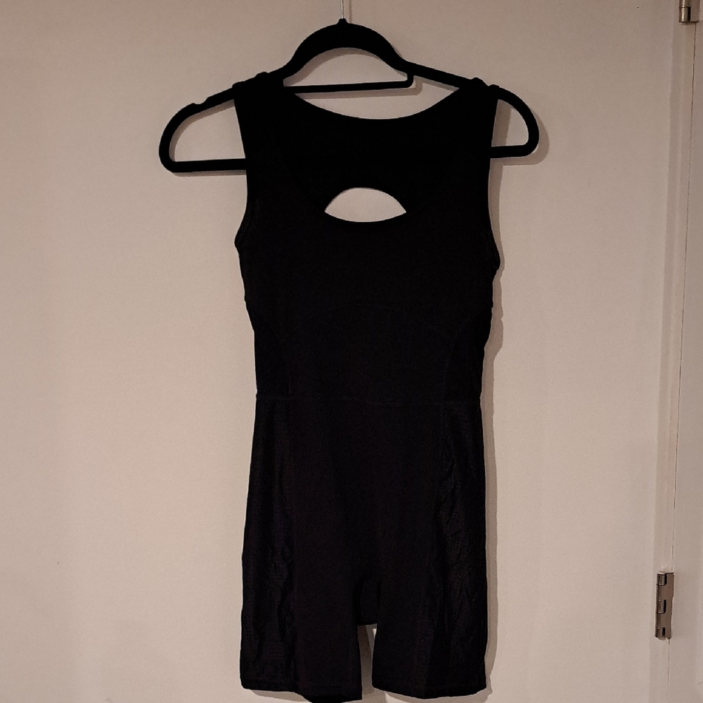 Fabletics Black Sleeveless Romper Size S